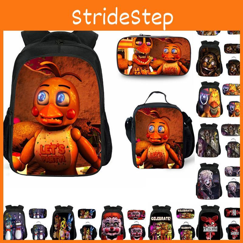 Vibrant Five Nights At Freddys Backpack Set With Lunch Bag And Pencil Case