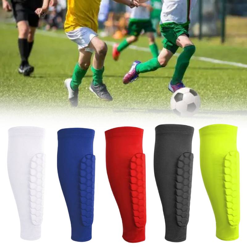 Shin Soccer Guard Calf Compression Sleeve Honeycomb Pads Breathable Tool Guard