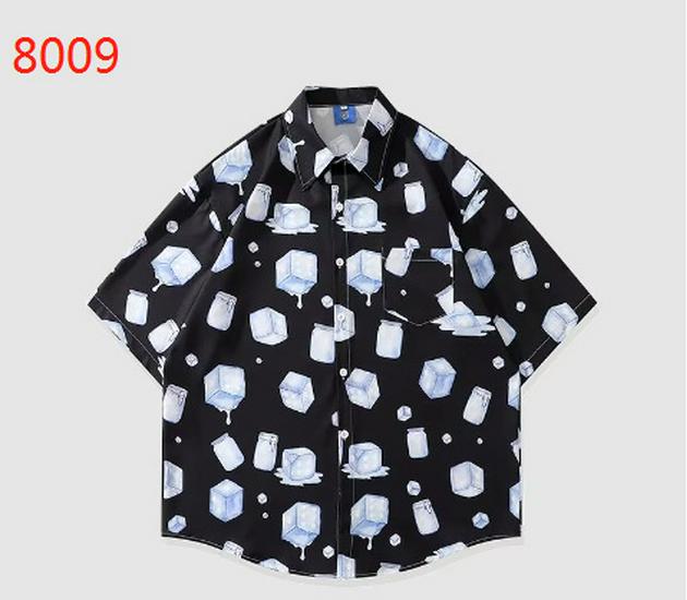 Hong Kong Style Vintage Sunflower Floral Shirt - Unisex Casual Short Sleeve