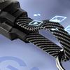 65W 4 In 1 Keychain Cable, Fast Charging Data Cable with LED Display, 8-Pin/Type-C/USB-A/USB-C, Portable Keyring Cord for Most Phone