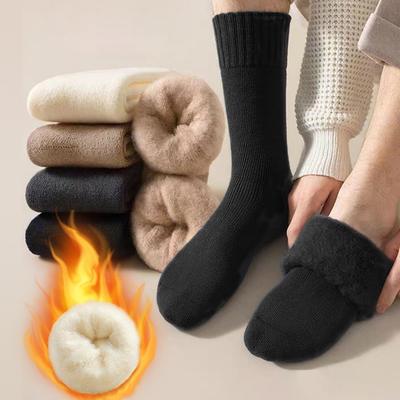 5 Pairs of Men's Thermal Fleece Winter Socks