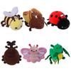 Cute Insect Plush Keychain Set Assorted Bee Ladybug Butterfly Stuffed Animal Charms for Bag Decor Kids Gifts