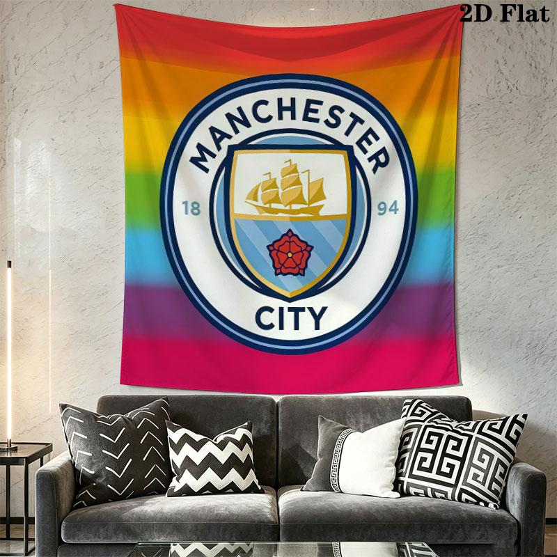 Etihad MCFC GroundWall Hanging Printed Fabric Blanket Decorative Tapestries for Bedroom Living Room Home Decor