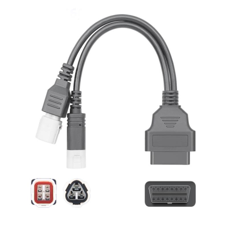Honda to OBD 16-Pin Adapter Cable for Yamaha 3/4-Pin & 6-Pin Motorcycles