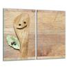 Glas-Schneidebrett 2x 30x52 Küche