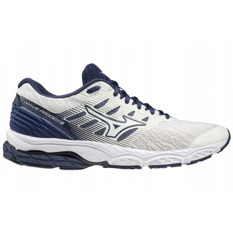 Mizuno Prodigy 2 Comfortable Versatile Shock Absorbing Non-Slip Durable Low-Top Running Shoes Men Sneaker White Blue J1GR181001