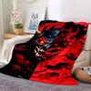 1pc Demon Mask Blanket, Lightweight Flannel Throw For Sofa, Bed, Travel, Camping, Livingroom, Office, Couch, Chair