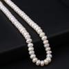 1String, White Natural Freshwater Pearls, Handmade Rondelle Pearl Beads for Jewelry Making DIY Necklaces, Bracelets Crafts (Beads 5-6mm, Length 36cm)