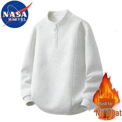 NASA MARVEL Men's Fleece-Lined Mock Neck Sweatshirt