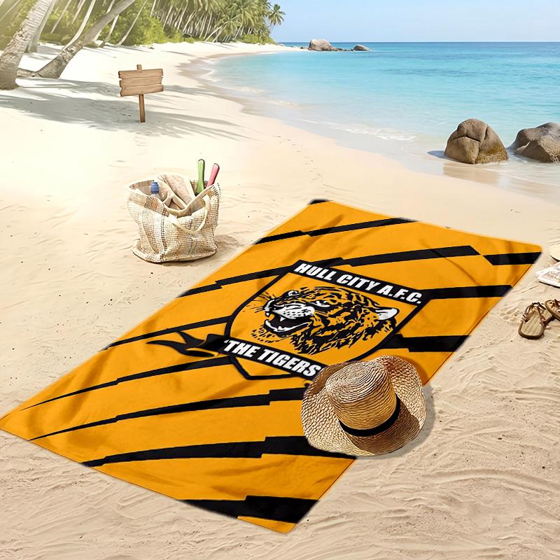 Hull FC Aufdruck Strandtuch Weich Tragbar Schnell?Trockenes Handtuch für Pool Sommerurlaub Outdoor Sport