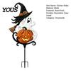 Metal Courtyard Ornaments Halloween Garden Stake, Witch Pumpkin Yard Rust-Proof Outdoor Holiday Decor Decoration for Lawn Patio Porch Pathway,