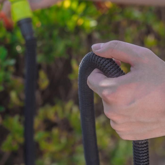 Kit Tuyau extensible de 5 à 15 mètre - Suan - Noir - Idéal pour l'arrosage de votre jardin