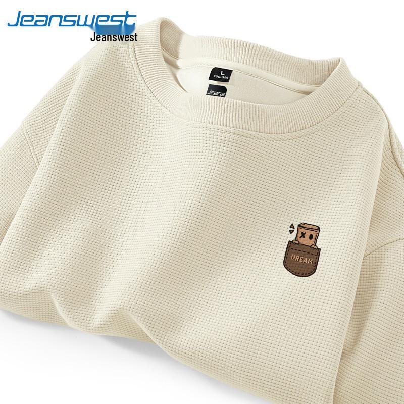 

Jeanswest Men s Waffle Knit Paper Bag Man Graphic Sweatshirt XL