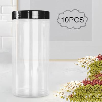 10 Pieces Empty Jar Lotion Clear Storage Canisters Wide Mouth Pet Cream for