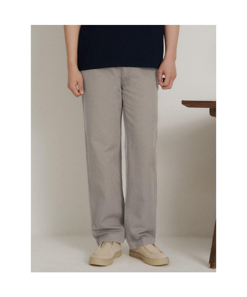 Binpolmen Garment-Dyed Semi-Wide Pants Beige