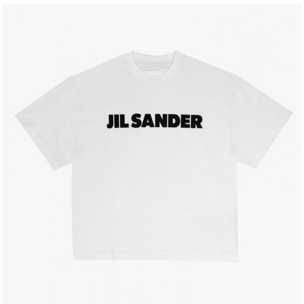 Jill Sander J03gc0137 J45148 102 Logo Women S Short Sleeve Tee