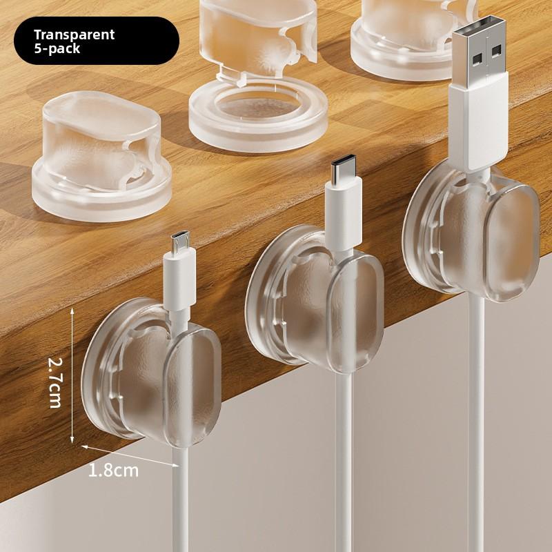 5 Pcs Punching-free Household Desktop Finishing Traceless Thread Organizers