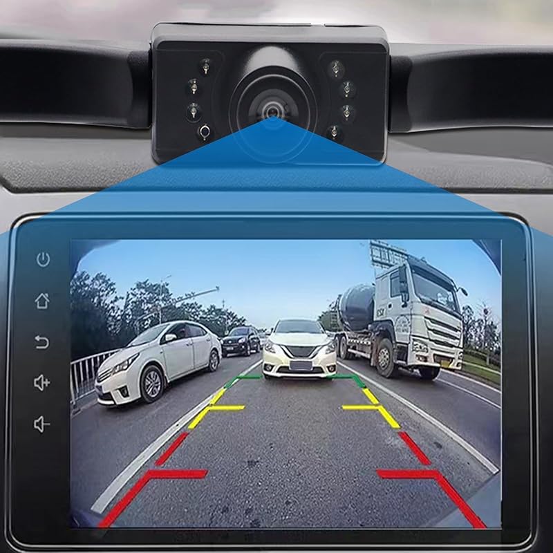 Universal 170° Backup Camera for Car with 8 HD LED Night Vision High Definition Color License Plate Reverse Vehicle Camera, IP68 Waterproof Rear Model-2