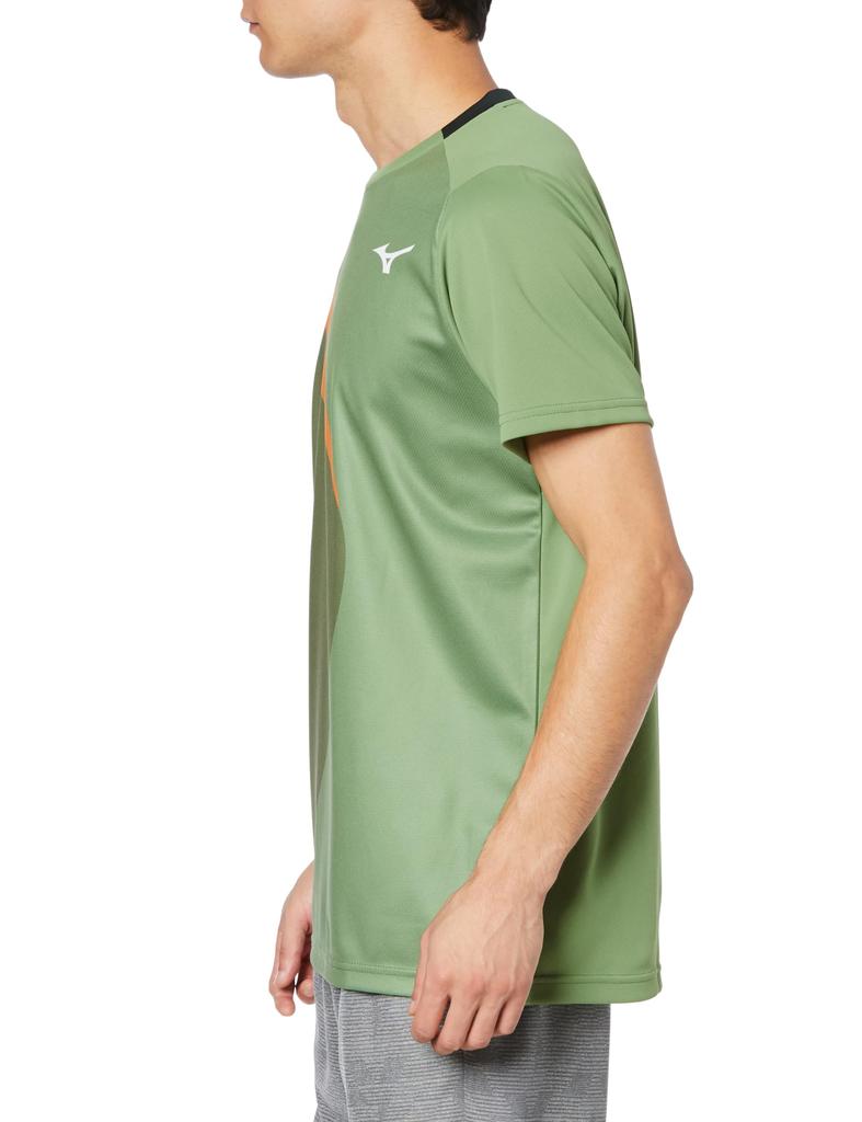 Tennisbekleidung Spielshirt Schweißabsorbierend Schnelltrocknend Bewegungsfreundlich Weiche Tennisbekleidung 62JAA502 Caliste Green XS [Mizuno]