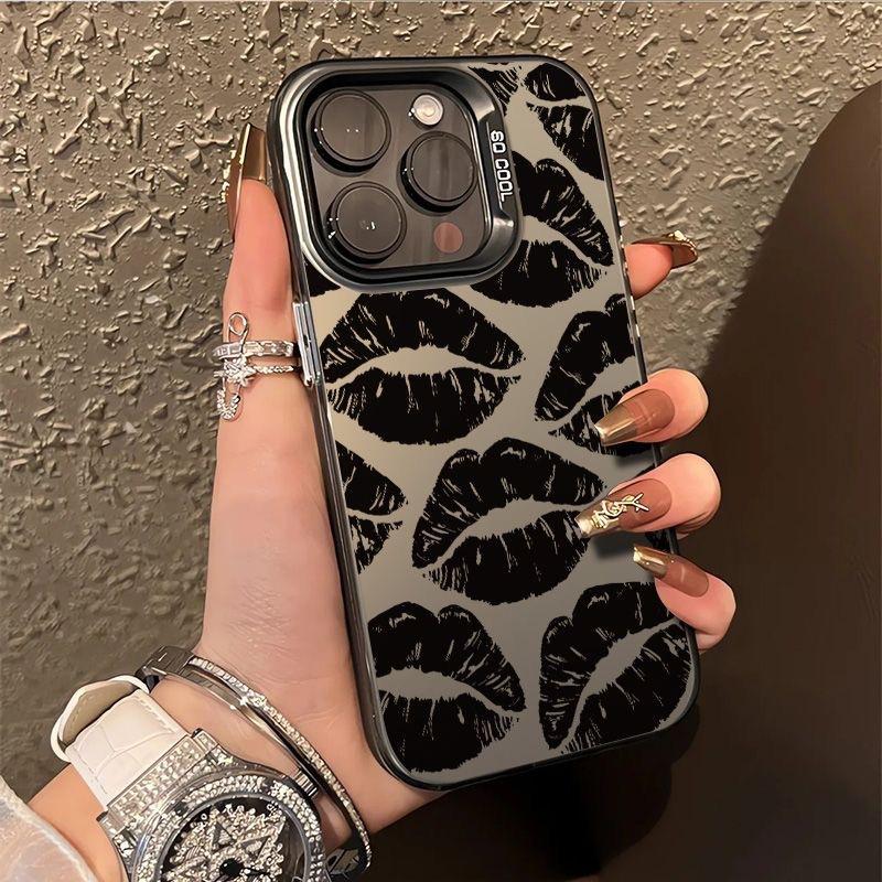 

Европейский и американский стиль Персонализированный чехол для телефона IPhone 17 Pro с отпечатком губ 16/15/14/13 Лазерный 12 Apple 11Xs Max/pl iPhone 17
