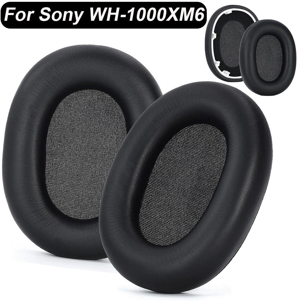 1 pair Protein Leather Headphone Ear Pads for Sony WH-1000XM6 1000XM6 Noise Cancelling