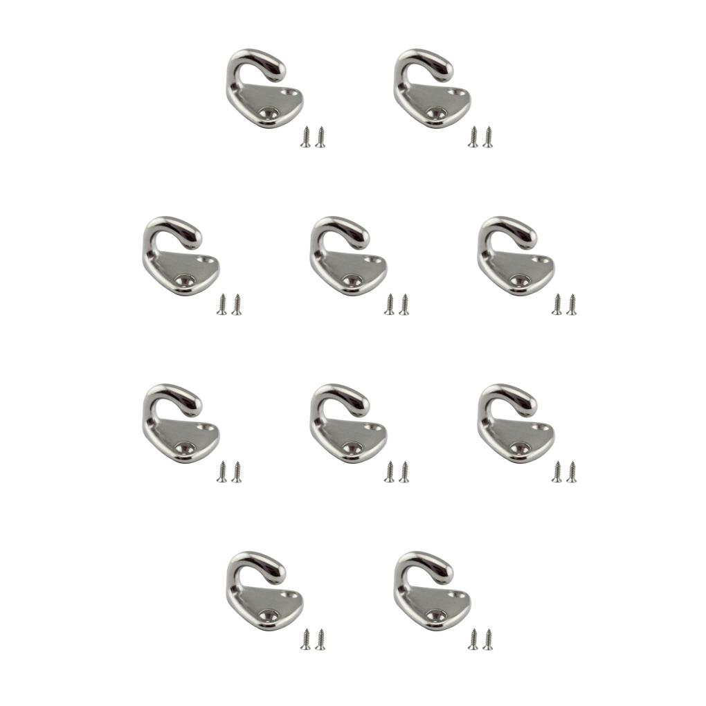 5/10PCS Marine Grade Stainless Steel Fender Hook Fender Eye Hook Marine Boat Hardware Fending Hook Coat Cap Hook Accessorie