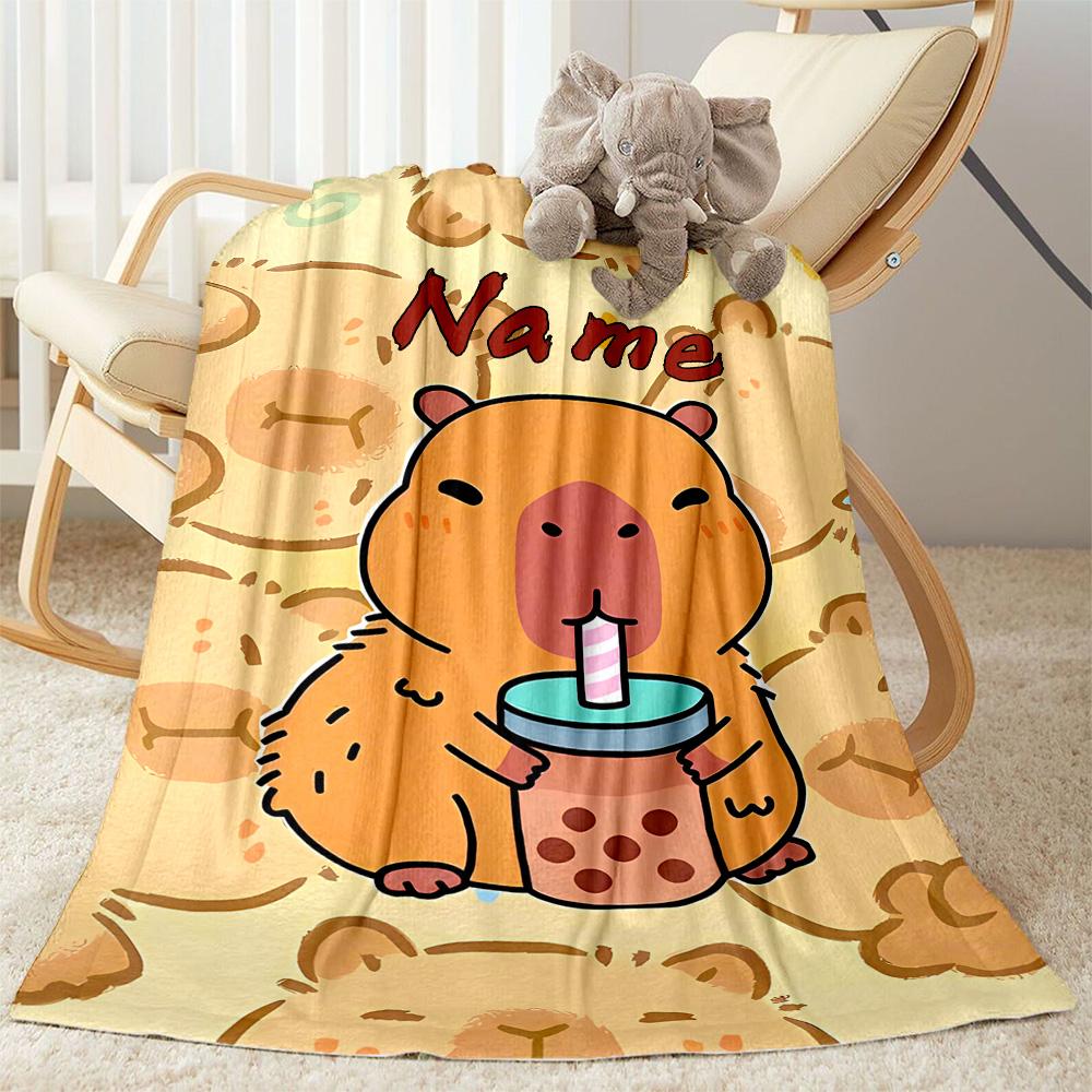 Cute Hamster Bubble Tea Blanket Soft & Cozy Perfect for Couch Picnics Sofa for All Seasons Warmthful Decor Best Holiday Gift for Friends Family