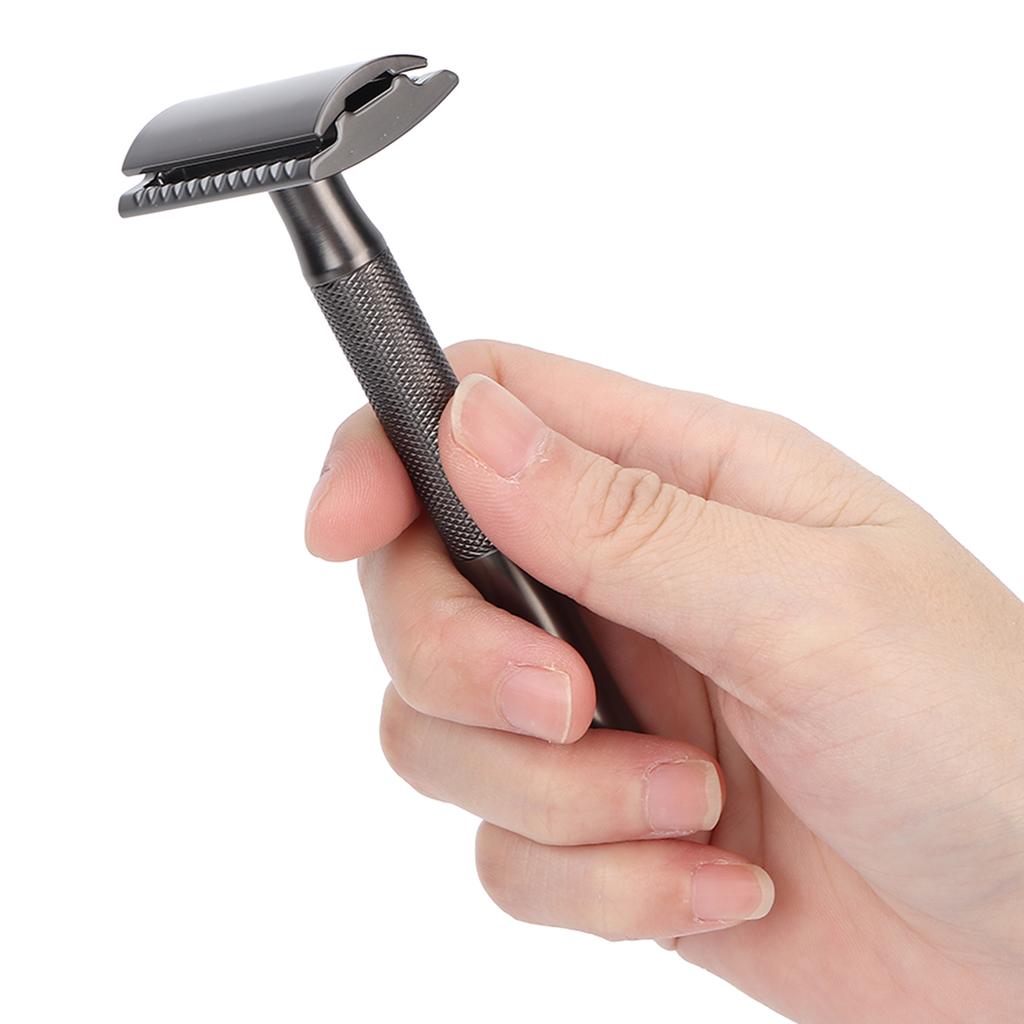 Safety Razor Professional Home Barber Shop Travel Portable Men Alloy Manual Shaver (Without Blade)