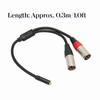 Plug and Play 3.5mm 1/8 To XLR Microphone Cable 3.5mm To 3Pin XLR Y Split Cable  Studio Equipment