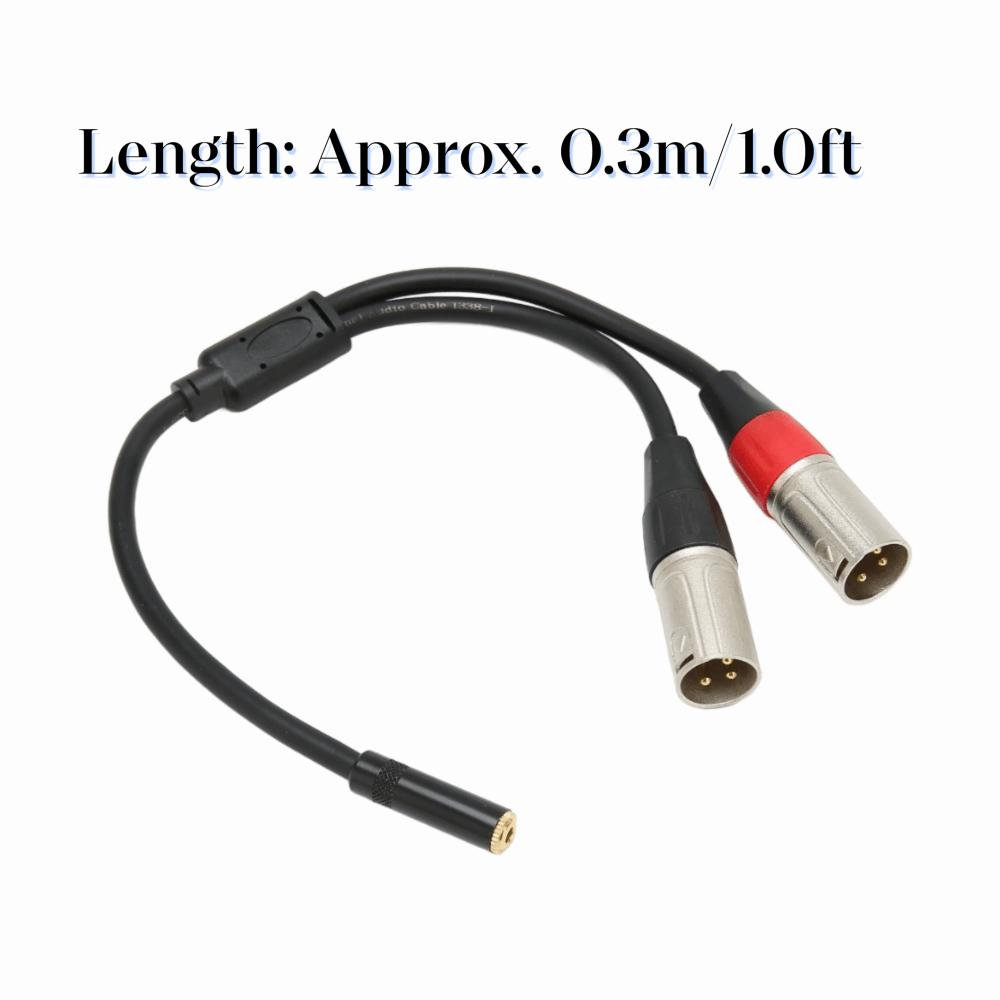 Plug and Play 3.5mm 1/8 To XLR Microphone Cable 3.5mm To 3Pin XLR Y Split Cable  Studio Equipment