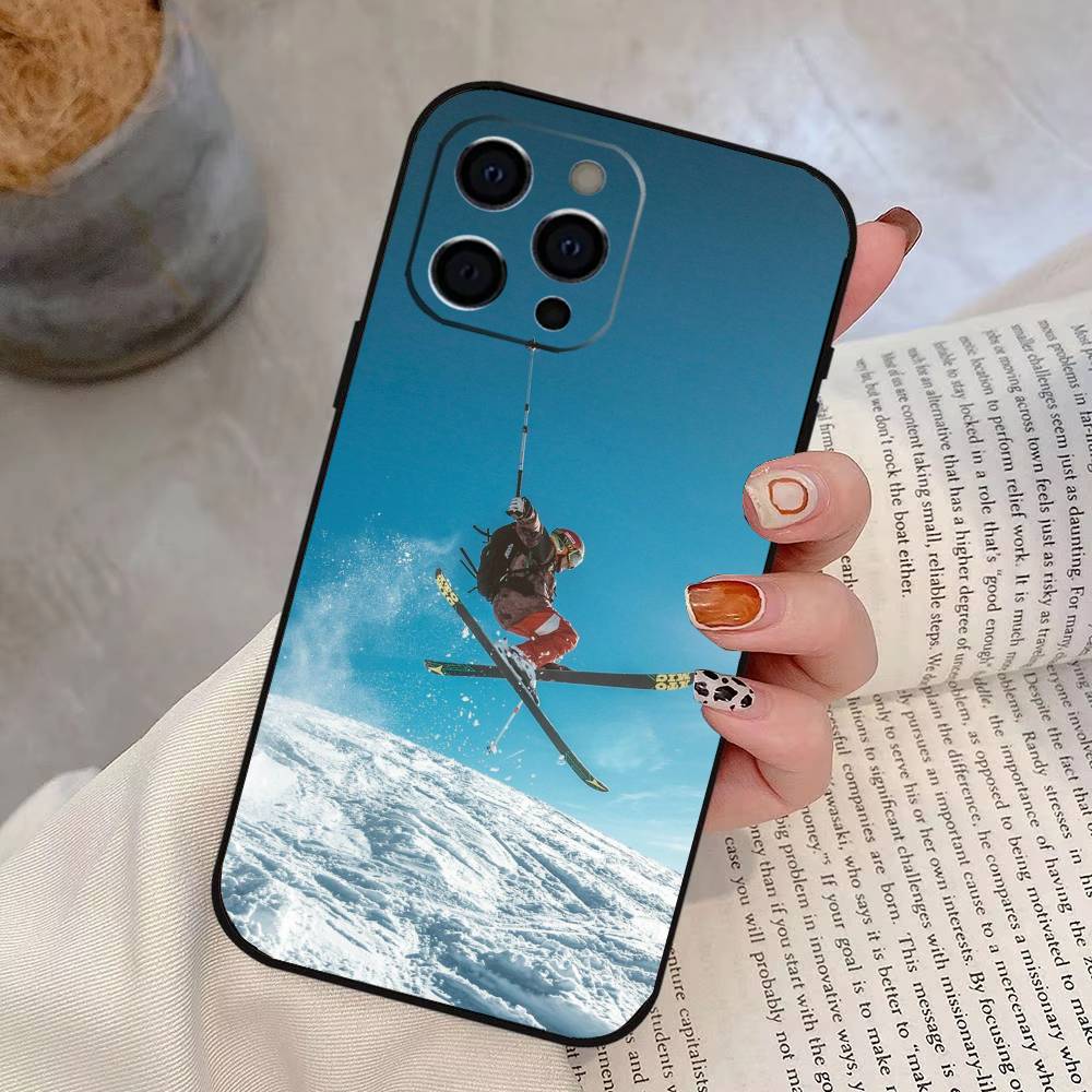 Sport Snowboarding Phone Case Silicone Soft For IPhone 17 16 15 14 13 12 11 X XR Plus Pro Max Plus