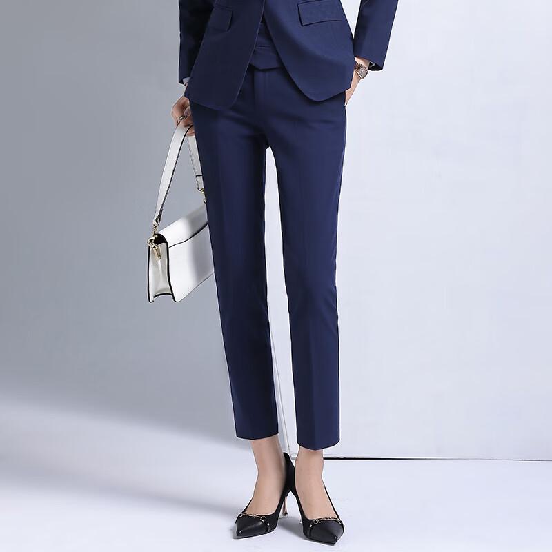 Women's Professional High-Waist Slim-Fit Cropped Trousers