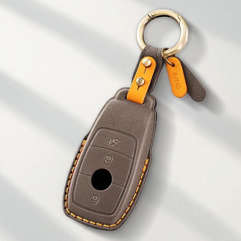 Genuine Leather Protector for Mercedes Benz A C E S G Class CLA GLE GLB GLS AMG Maybach Key Case Cover Fob