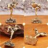 Retro Brass Shaolin Kung Fu Monk Figurine - Copper Desktop Decorative Toy Gift