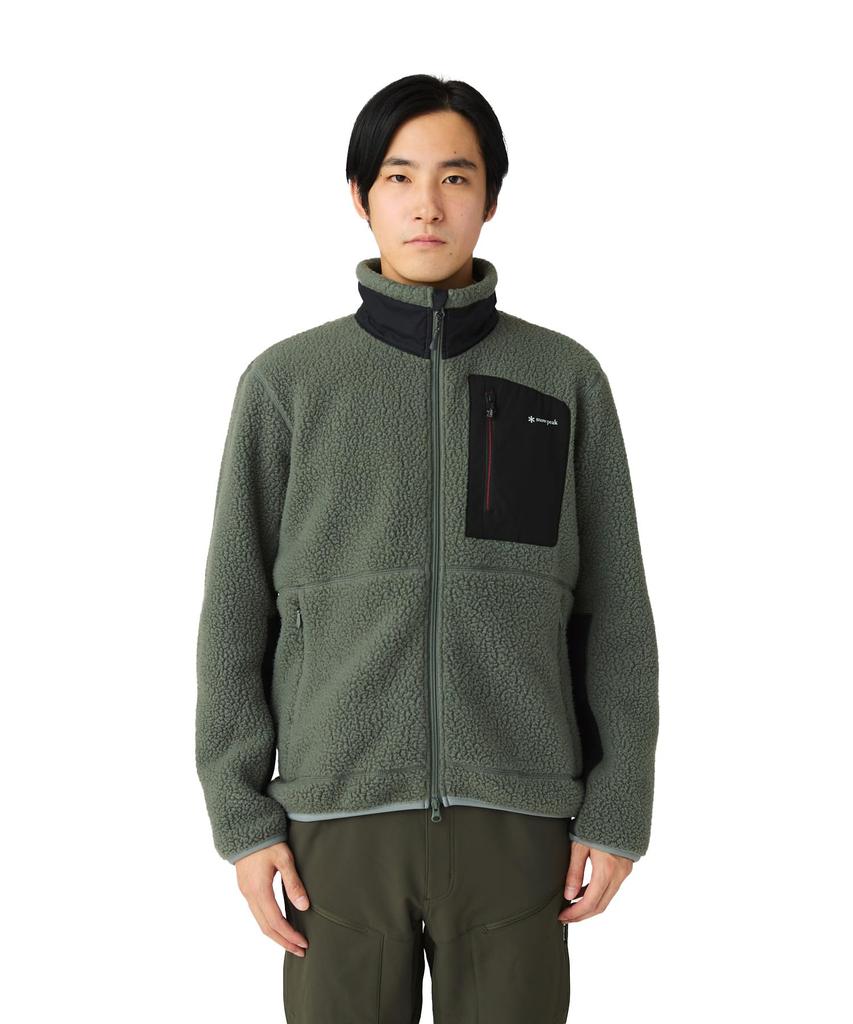 Snow Peak Polartec Thermal Pro Boa Fleece Jacket Outer and Size M SPF-JK-25AU906, Jacket, Men's Women's, Gray,