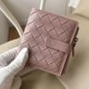 Handwoven Genuine Leather Wallet Men Women - Bi-Fold Coin Pouch Card Holder In Sheepskin Fashionable Business Style