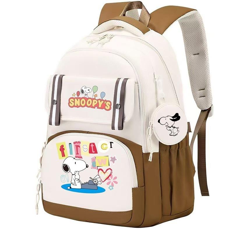Large Capacity Schoolbag with Shoulder Strap; Student Three-piece Pencil Case Set