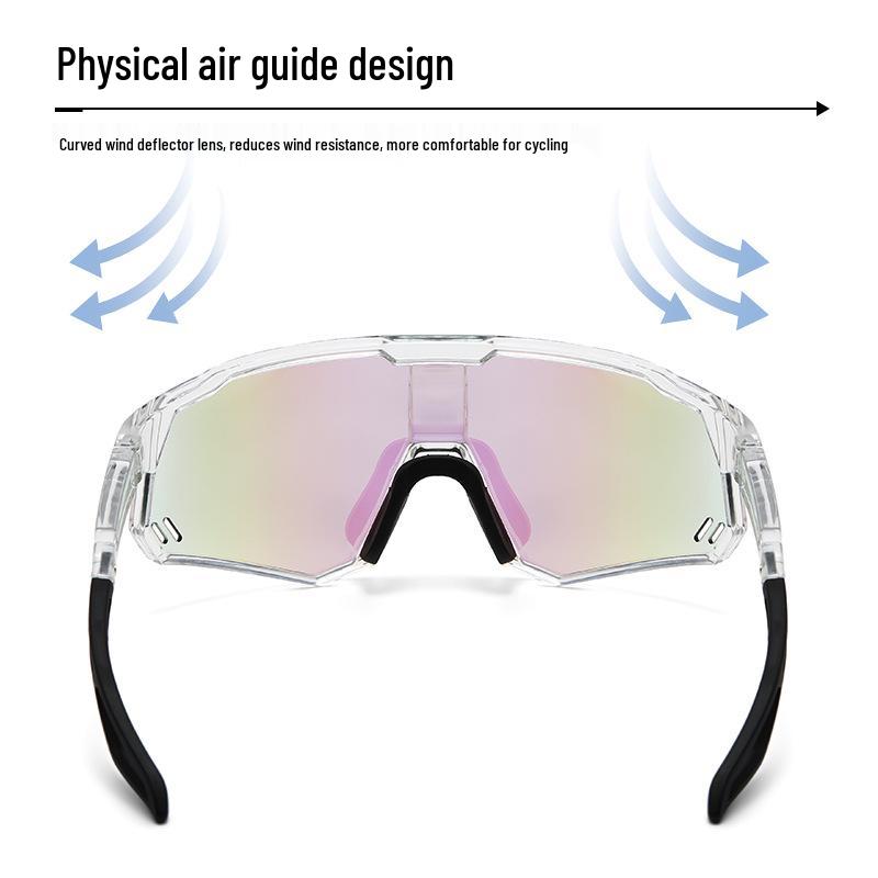 Unisex Photochromic Cycling Sunglasses with Large Integrated Lens