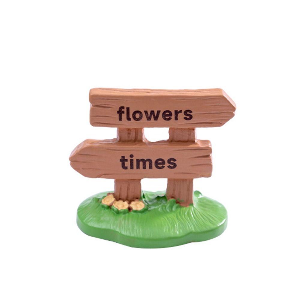 Multicolor Micro Road Signs Resin Mini Signpost Figurine Craft Miniature Road Board
