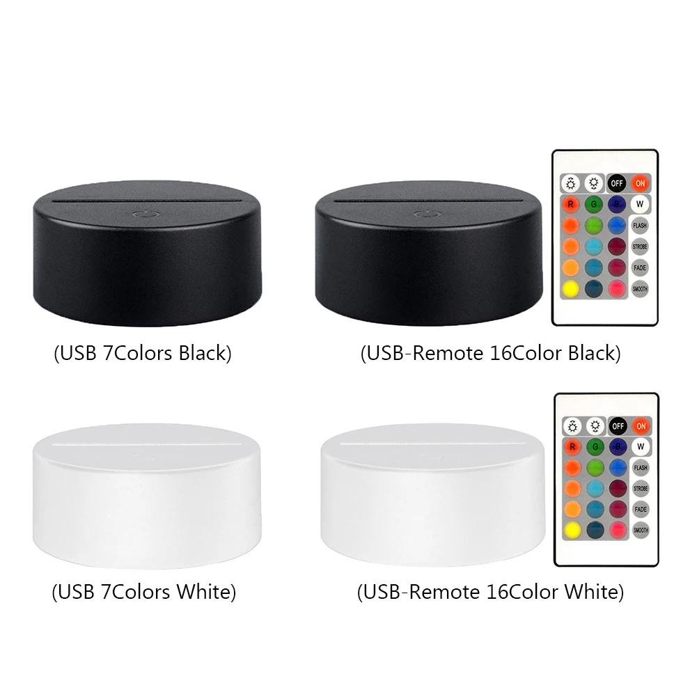 1-10PCS Acrylic Light Board Base 16 Colors Decorative Light Display Stand Remote Control LED Lamp Base for Acrylic Resin Glass