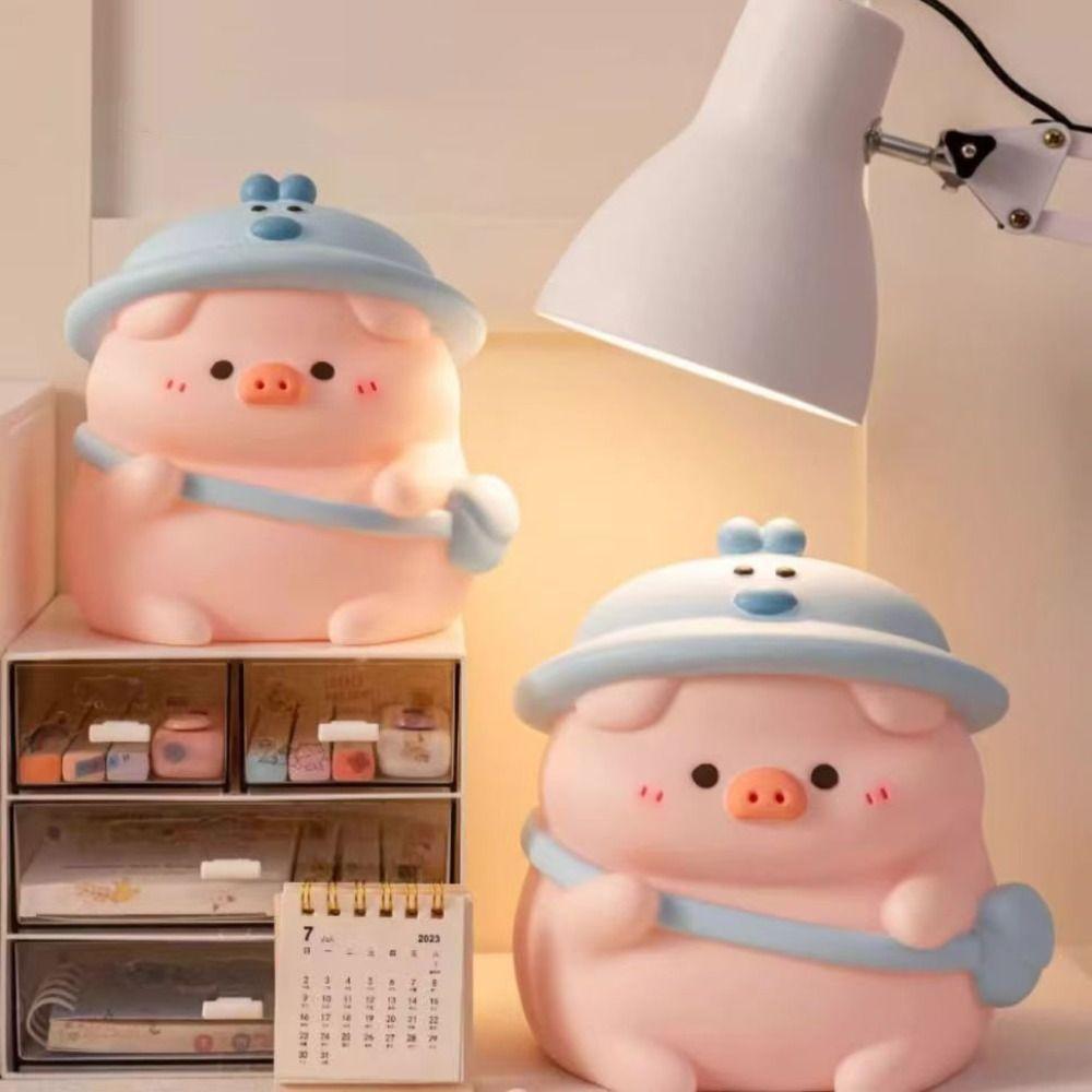 Große Kapazität Cartoon Schwein Geldkasse Vinyl Spardose Niedliches Sparschwein Heimdekoration