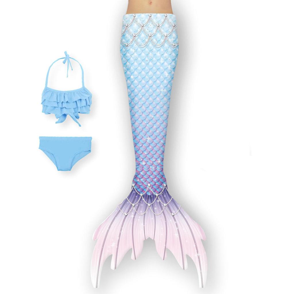 Costum de baie Costum de Prințesă Sirena pentru Copii cu Coadă - Stil Nou pentru Fete