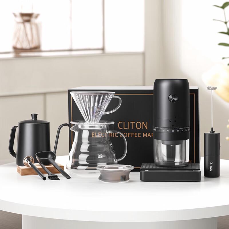 Cliton Hand Coffee Grinder  Pour-Over Set