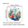 Sea Turtle Coral Jellyfish Toilet Lid Decal Sticker Bathroom Beautification Self-Adhesive Decoration Waterproof Sticker
