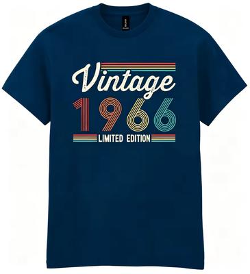 Casual Fashion 1966 Vintage Limited Edition T Shirt 60th Anniversary Funny Gift for 60th Birthday for Both Men and Women