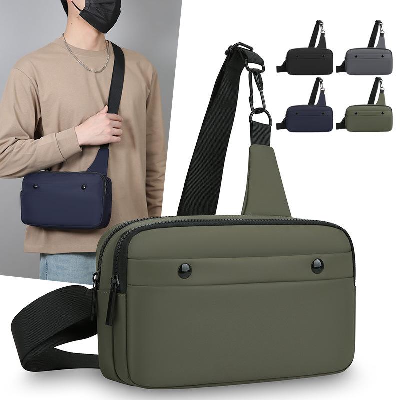 Herren Outdoor Brusttasche Umhängetasche Multifunktionale Umhängetasche Wasserdichte Kuh Handy Tasche