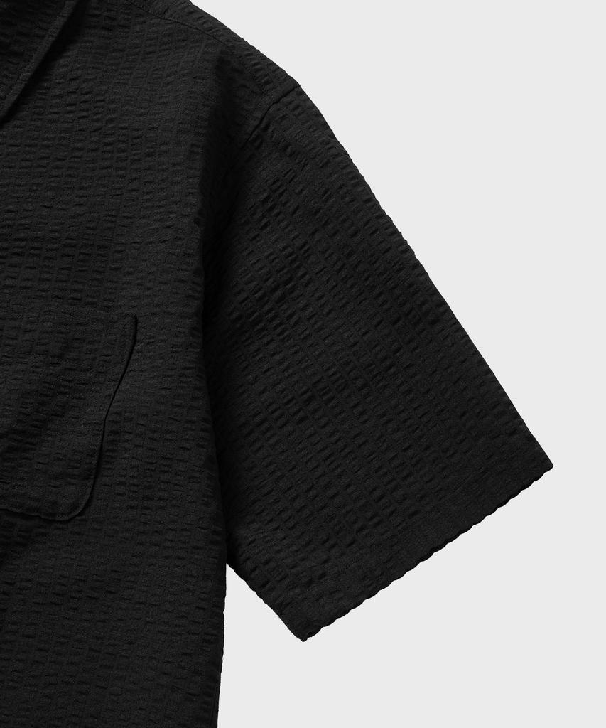 NONBLANK Seersucker Veil Hs Shirt_Black