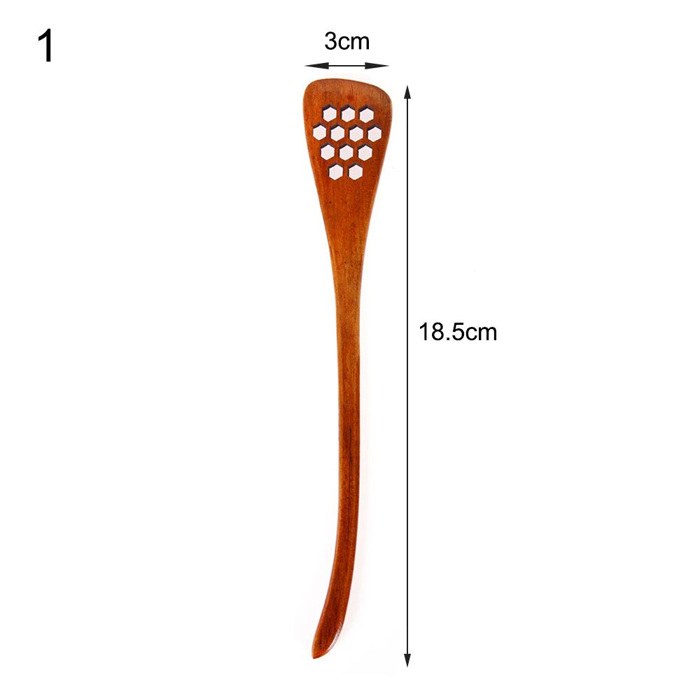 New Coffee Long Handle Wooden Spoon Household Items Tableware Stirring Honey Tea Scoops Nanmu Paint Color