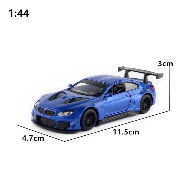 M6 Gt3 144 Scale Alloy Car Model Toy With Doors For Kids Decoration Gift