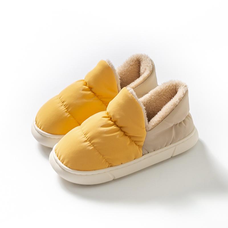 Women's Winter Indoor/Outdoor Cotton Slippers - Closed Heel, Thick Sole, Warm and Cozy